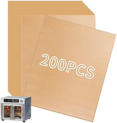 Air Fryer Liners Disposable, 200 Pcs Parchment Paper Sheets Compatible with Emeril Lagasse 26 QT Extra Large Air Fryer, Air Fryer Accessories for Emeril 26 Qt Toaster Oven
