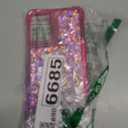 CAIYUNL for Moto G Play 2024 Case with Screen Protector, Cute Women Girls Glitter Bling Liquid Floating Phone Case Slim TPU Soft Silicone Shockproof Girly Cover for Motorola G Play 2024 -Pink Purple