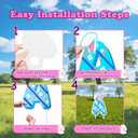 15PCS Happy Easter Yard Signs Outdoor Decorations with Stakes, Waterproof Bunny Egg & Letter Lawn Signs for Front Yard, Walkway, Garden, Easter Egg Hunt, Spring Party Decor