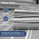Cal King 6 Piece Sheet Set - Comfy, Breathable & Cooling - Soft Hotel Luxury Bedding for Women, Men, Kids, Teens & Children - 1 Flat & 1 Fitted Sheet & 4 Pillowcases w/ Deep Pockets - Grey Stripes 3