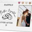Wedding Picture Frame, Couple Wedding Gifts, Heart Wooden Table Wall Decorations, 4x6 Inch Photo Frame, Engagement Gifts