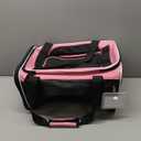 Petskd Top-Expandable Pet Carrier 18x11x11 Inches Delta American United Airline Approved, Soft-Sided Carrier for Small Cats and Dogs with Locking Safety Zippers and Anti-Scratch Mesh (Pink)