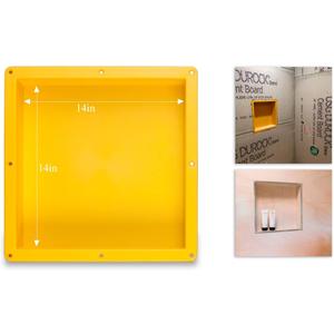 Tile Shower Niche Recessed Square inside dimension 14" ×14" × 4" D Shower Shelf for Bathroom Niche Storage and Built In Shower Shelf