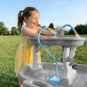 Rechargeable Water Table Pump with Huge Water Output,Water flow rate up to 8L/min (2.11 GPM),Kids Sand Water Play Pump,Whale-Shaped Design,Suitable for Most Water Table on the Market