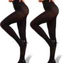 3 x WAKUNA 40D/80D Pantyhose Opaque Tights 2 Pairs Resistant Control Top (Large)