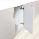 Probrico 105 Degree Soft Closing European Full Overlay Concealed Hinge with Mounting Plate, 2 Pair (4 Pieces)