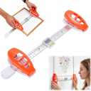 Picture Hanging Tool with Level Gucwrocy Level Ruler Picture Hanging Tool Precision Marking Alignment Ruler for Photo Frames Wall Decor Mirrors ABS Wall Friendly DIY Hanger