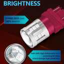 Yorkim LED Brake Light Bulb 3157 LED Bulb Red, 3156 led Tail Lights with projector 3057 3056 3457 4057 4157 bulb Led Replacement Lamp for Stop Lights Brake Lights Tail Bulbs, pack of 2