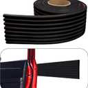 Rubber Bond Garage Wall Protectors - 4in x 12ft Strong Self-Adhesive Rubber Bumper Protectors for Garage Walls - Waterproof and Anti-Scratch Garage Wall Protector for Car Doors (Black)