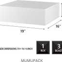 Extra Large White Collapsible Gift Box - 19x16x6 Inches, Rectangle Groomsman Proposal Box with Lid Magnetic Closure for Wedding Dress