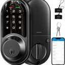 Veise RZ06 Smart Lock for Front Door with App Control, Keyless Entry, Electronic Digital Deadbolt with Touchscreen Keypad Set, Smart Deadbolt, Auto Lock, Easy Installation, Matte Black