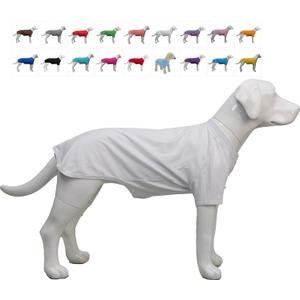 Lovelonglong Pet Clothing Dog Costumes Basic Blank T-Shirt Tee Shirts for Large Dogs White XXXXL