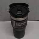 Stanley IceFlow Flip Straw Tumbler with Handle 20 oz | Twist On Lid and Flip Up Straw | Leak Resistant Water Bottle | Insulated Stainless Steel |BPA-Free | Black 2.0