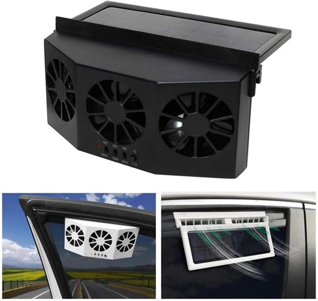 Solar Powered Car Ventilator, Solar Exhaust Fan Car Air Purifier Ventilator Radiator Cooling Fan Black Solar Powered Car Ventilator, Solar Exhaust Fan Car Air Purifier Ventilator Radiator Cooling Fan Black