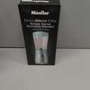 Mueller Personal Blender for Shakes and Smoothies with 15 Oz Travel Cup and Lid, Juices, Baby Food, Heavy-Duty Portable Blender & Food Processor, Turquoise
