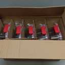 VERONES 5 Pack Glass Meal Prep Containers 2 Compartment Set, 36OZ Airtight Glass Lunch Containers, Glass Food Storage Containers with Lids, for Microwave, Oven, Freezer & Dishwasher Friendly,Red