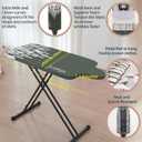 Extra Large Ironing Board with Large Hang Rail in 53" L x 20" W
