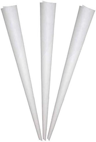 Perfectware Cotton Candy Paper Cones, White, 300 Count