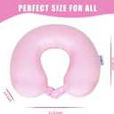 SAIREIDER Travel Neck Pillow 100% Pure Memory Foam Airplane Pillow for Head Support,Soft Adjustable Pillow for Plane, Car & Home Recliner (Pink)