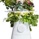 Lettuce Grow Farmstand Nook 4ft.7 Vertical Hydroponic Garden Tower - Self-Watering, Vertical Hydroponic Tower with LED Grow Lights, 20 Live Seedlings, Smart Timer - Indoor Vertical Growing Tower