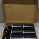 Torch Replacement Canisters, Table Top Torch Canister, Citronella Torch Refill Canister with Wicks and Covers, Patio Metal Torch for Luau Party, DIY Garden Decor (Round lid 12oz-6pcs)