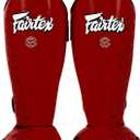 Fairtex SP5 Muay Thai Shin Guards for Men, Women, Kids | Shinguards are Premium, Lightweight & Durable | Extended Protection to Avoid Shin Splints During Training or Sparring, Size: Medium