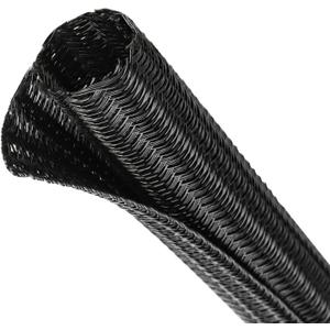 Split Wire Loom Tubing, Cable Protector Sleeve, Braided Cable Management for TV/Computer/Home Theater/Engine Bay, Cord Protectors from Pets No Chew (Black, 1/8"-10ft)