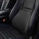 Lumbar Support Pillow for Car and Office Chair, Back Support Pillow for Car Seat, Memory Foam Back Cushion for Low Back Support and Pain Relief (Black)