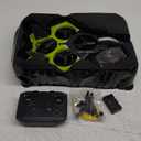 BEZGAR RC Airplane, 2.4GHZ 6-axis Gyro Remote Control Airplane, Gesture Remote Control Plane, 360° Flip Fighter Jet Toy, Toys for Ages 8-13 with Colorful LED Navigation Lights Green