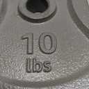 Amazon Basics 1-Inch Cast Iron Grip Weight Plates 10 Lbs, 4 Pack