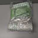 175Pcs Gingham Party Supplies for 25 Guests Scalloped Plates and Napkins set Green and White Paper Plates Disposable Plaid Cocktail Napkin Checkered Dinner Party Set Cutlery for Baby Shower Wedding