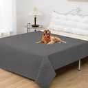 fuguitex Waterproof Dog Bed Cover Couch Cover for Pet Anti-Slip Cat Mat Pet Pad Blanket for Sofa Chair Recliner Bed Furniture Protrctor (78x90 Inch (Pack of 1), Dark Grey)