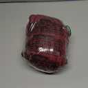 NTBAY Flannel Fuzzy Toddler Blanket, Fluffy Warm and Lightweight Reversible Stripes Design Baby Plush Blanket, 30x40 Inches, WineRed