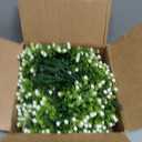 40 PCS Little Artificial Flowers Vase Filler - Baby's Breath Stems Faux Florals Greenery with White Buds for Table Centerpieces Tablescapes Spring Summer Decor