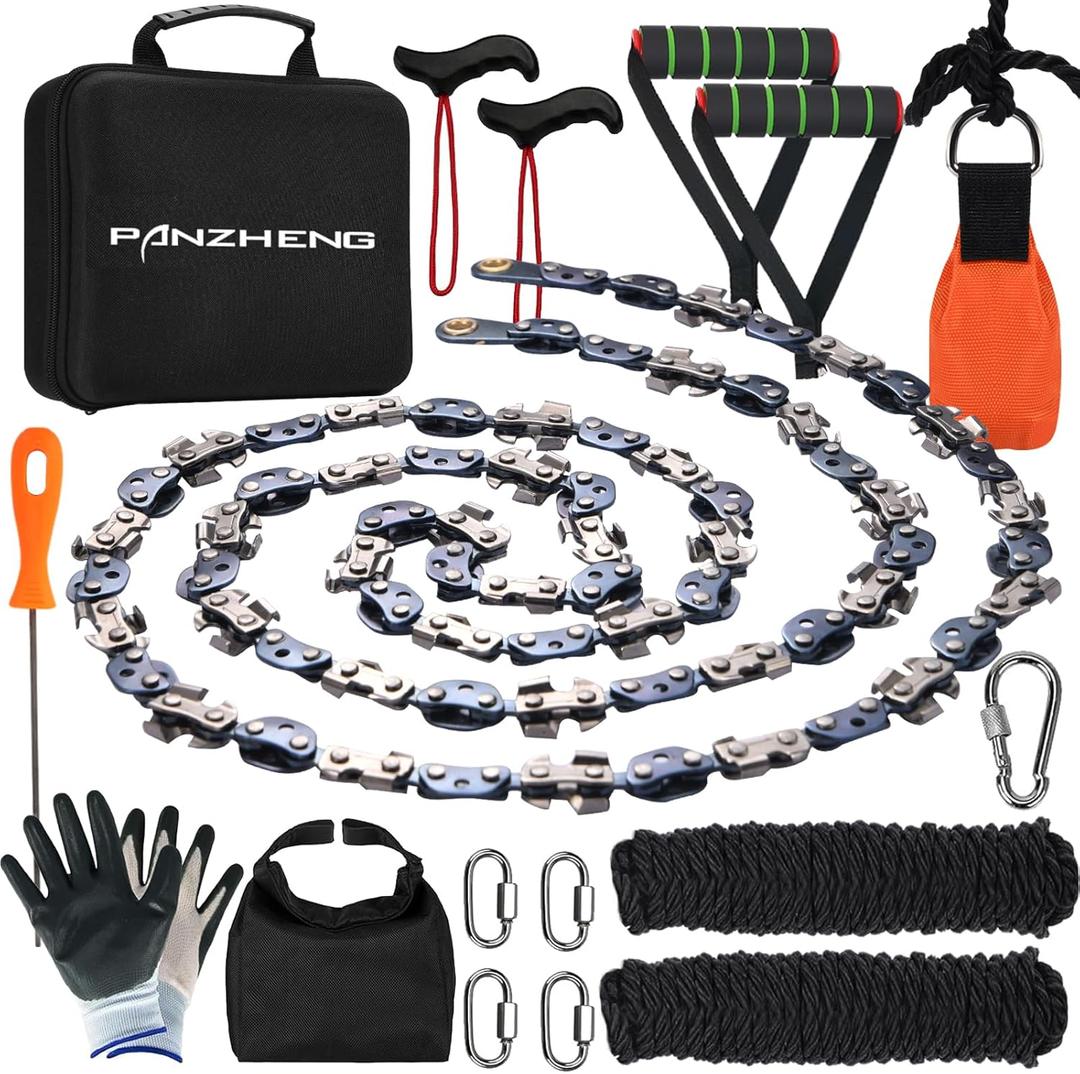 Rope Saw 56 inch High Limb Rope Saws Tree Saw High Limb Both Sides, Pocket chainsaw with 11OZ Throw Weight