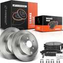 A-Premium 10.78 inch (274 mm) Rear Solid Disc Brake Rotors + Ceramic Pads Kit Compatible with Select Subaru Models - Crosstrek 2016-2020, Forester 2014-2018, Impreza 2012-2020, XV Crosstrek 2013-2015