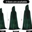 ROMASA Hooded Velvet Cape,Adult Full Length Cloak Costume for Halloween Cosplay Costumes (S)