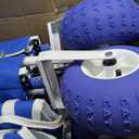 CAtArt Beach Wagon with Big Wheels for Sand, 400LBS Heavy Duty Foldable Wagons Carts, 9" All-Terrain PVC Inflatable Tires, Easy Storage for Beach, Grocery Shopping, Sports Camping (Blue)