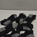 7 Pairs Mens 100% Cotton Cushioned Ankle Socks, Athletic Performance Running Moisture Wicking Breathable Low Cut Socks (Medium-Large)