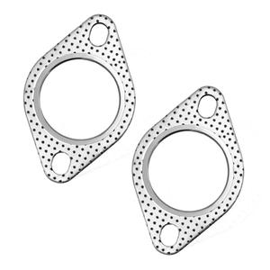 Yourkar 2 PCS Car Exhaust Gasket, 2.5 Inch 2-Bolt Exhaust Flange Gaskets Replacement, Standard Manifold Gaskets Made of High Temp Gasket Material, Universal Car Accessories