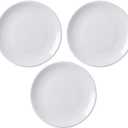 Porcelain Appetizer Plates Set of 3, 5 Inch White Dessert Salad Plates, Small Dinner Plates for Sides Snack Sauce, Kitchen Ceramic Serving Dishes