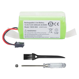 Vacuum Cleaner Battery for Shark Ion RV700 RV720 RV725 RV750 RV755 RVbat700 14.4V 3400mAh (3-Prongs Connector)