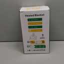 Electric Blanket Heated Throw, Soft Flannel 50"x60" Plaid Heating Blanket with 8 Hours Auto Off 10 Fast Heating Levels Machine Washable Sherpa Heated Blanket with Overheating Protection (Blue)