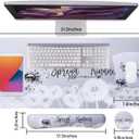 MEGREZ 4-in-1 Ergonomic Memory Foam Wrist Rest Set, Desk Pad, Mouse Pad with Wrist Rest, Keyboard Pad, Suitable for Office Workers, Programmers & Gamers–Relieve Typing & Gaming Fatigue, Gray Dandelion