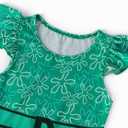 Akokvlar Girls Green Costume Cartoon Yellow Joy Costume Dress Halloween Outfit (8-9 Years)