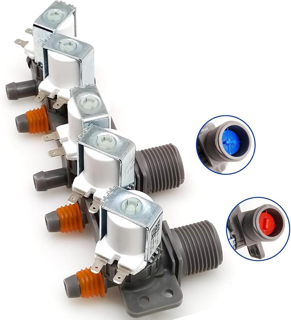 AJU73213301 AJU75152601 AJU75152603 Washer Water Inlet Valve Compatible With Kenmore LG WT1101CW WT1501CW WT5270CW WT7200CW WT1201CV WT5070CW WT5170HV WT4870CW WT5680HVA Washing Machine