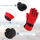 SATINIOR 6 Pairs Winter Gloves Kids Waterproof Ski Gloves Snow Warm Full Finger Snowboard Unisex Gloves for Cold Weather Boys (7-12 Years, Simple Colors)