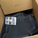 Powerty Floor Mats for 2019-2024 2025 Toyota RAV4 Accessories All Weather Floor Liner 3D TPO 1st & 2nd Row Floor Mat Heavy-Duty Floor Liners(FIT All Models)