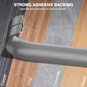 CrocSee 4ft Self-Adhesive Floor Cord Cover for Wires, Low Profile Cord Hider Cable Management, Trimmable PVC Cord Protector - Cord Cavity = 0.47" (W) x 0.29" (H) - Gray