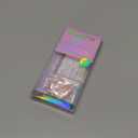 BTArtbox Press on Nails Short - White French Tip Press On Nails Square, Chrome Glazed Glue On Nails, Stick On Nails in 15 Sizes - 30 Soft Gel Fake Nail Kit, Be Elegant